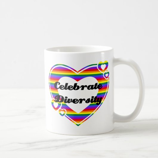 Mug Célébrer la diversité Texte foncé (Droite)