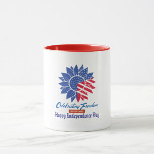 Mug "Célébrer la liberté" Tournesol patriotique Person