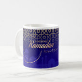 Mug Célébrer Ramadan Kareem Crescent Blue Gold (Devant gauche)