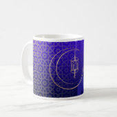 Mug Célébrer Ramadan Kareem Gold Motif Blue (Devant gauche)