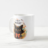 Mug Célébrez la magie - Chat d'Halloween (Devant gauche)