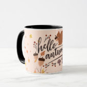 Mug Célébrez la saison d'automne confortable avec une  (Devant gauche)