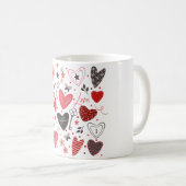 Mug Célébrez l'amour avec chaque gorgée : Saint-Valent (Devant droit)
