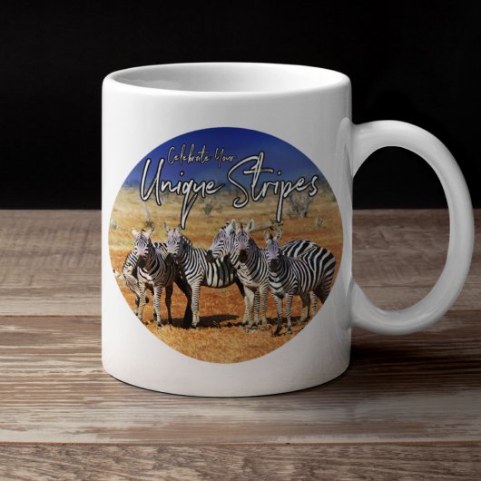 Mug "Célébrez vos rayures uniques" Zebra Art