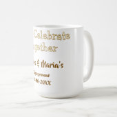 Mug Célébrons ensemble la fête de fiançailles nom date (Devant droit)