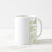 Mug Celery Nutrition Thanksgiving Costume alimentaire (Devant droit)