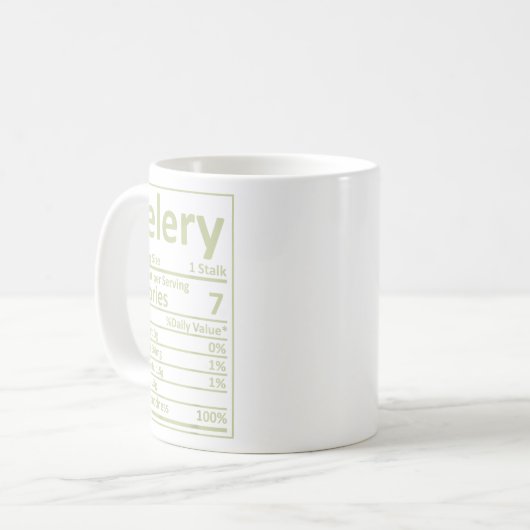 Mug Celery Nutrition Thanksgiving Costume alimentaire (Devant gauche)