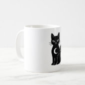Mug Celestial Black Cat with Crescent Moon | Mystical (Devant gauche)