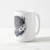 Mug Celestial Deer Mystical Moon & Star Art Stag (Devant droit)