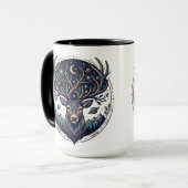Mug Celestial Deer Mystical Moon & Star Art Stag (Devant gauche)