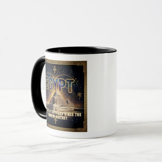 Mug Celestial Egypt Sphinx Pyramids Galaxy Poster (Devant gauche)