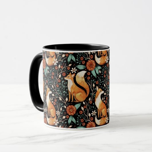 Mug Celestial Fox in a Starry Night Sky (Devant gauche)