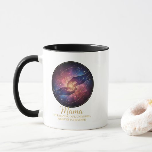 Mug Celestial Mama Hands Galaxy Universe (Avec donut)