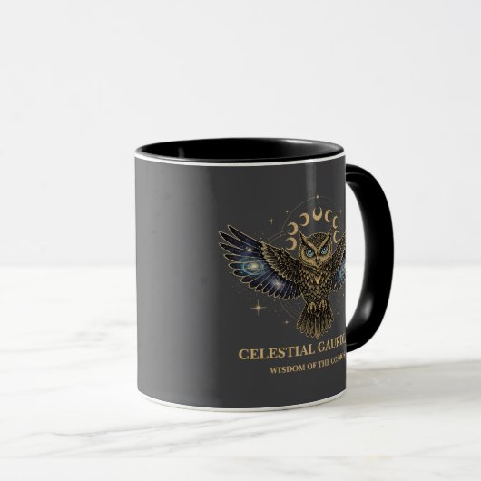 Mug Celestial Owl Cosmic Guardian (Devant droit)