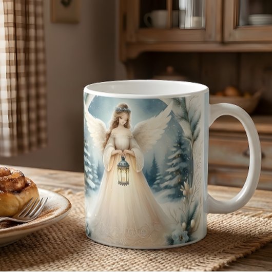 Mug Celestial Winter Angel Lantern of Hope
