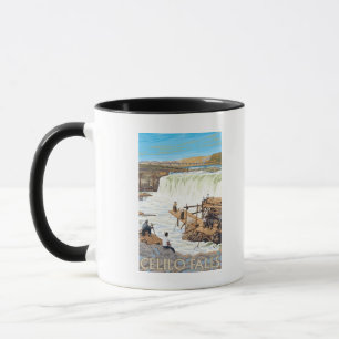 Mug Celilo tombe affiche de Vintage voyage de pêche