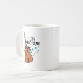 Mug Cello-brate amusant célébrant le jeu de violoncell (Devant gauche)