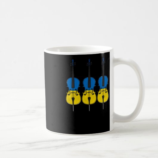 Mug Cello Ukrainian Flag Cellist String Musician Stick (Droite)