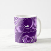 Mug Cellules d'art fluides en marbre violet (Devant droit)