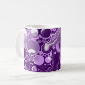 Mug Cellules d'art fluides en marbre violet (Devant gauche)