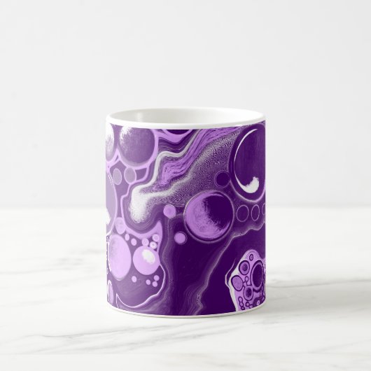 Mug Cellules d'art fluides en marbre violet (Centre)