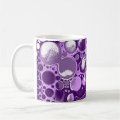 Mug Cellules d'art fluides en marbre violet (Gauche)
