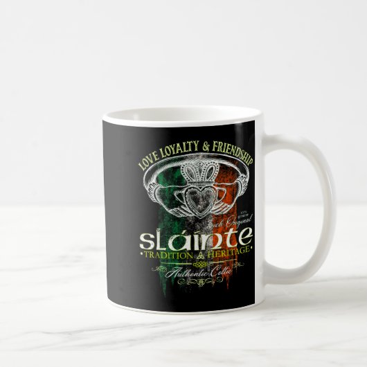 Mug Celtic Claddagh Slainte Nge Irish Flag St. Patrick (Droite)