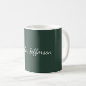 Mug Celtic Green Modern écriture manuscrite Votre nom (Devant droit)