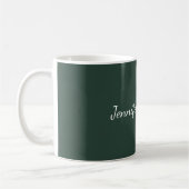 Mug Celtic Green Modern écriture manuscrite Votre nom (Gauche)