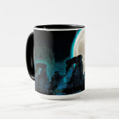 Mug Celtic Stonehenge, Moon & Stars Astronomy Royaume- (Devant gauche)