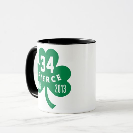 Mug Celtics - Pierce 34 Retraité Numéro Clover (Vert) (Devant gauche)
