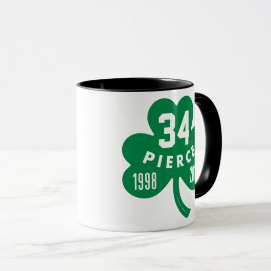 Mug Celtics - Pierce 34 Retraité Numéro Clover (Vert) (Devant droit)