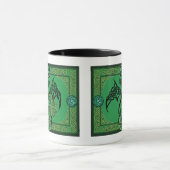 Mug Celtique irlandais de dragon vert (Centre)