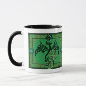Mug Celtique irlandais de dragon vert (Gauche)