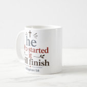 Mug Celui qui a commencé l'accomplira - Promesse des É (Devant gauche)