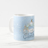 Mug Cendrillon Fairy Tale Carriage sur Blue & Silver (Devant gauche)