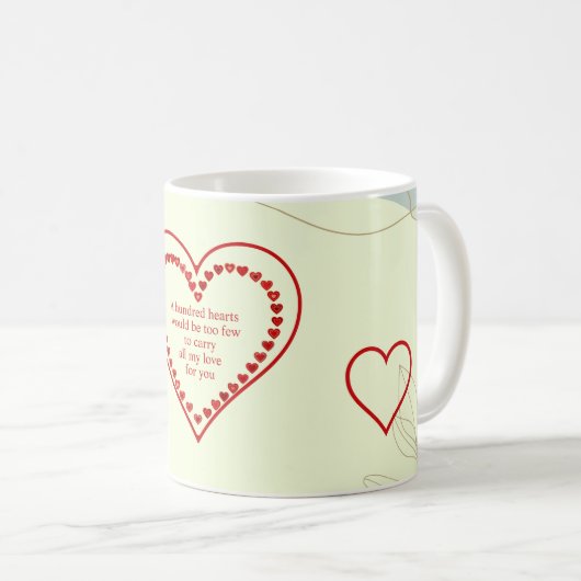 Mug Cent Coeurs, (Devant droit)
