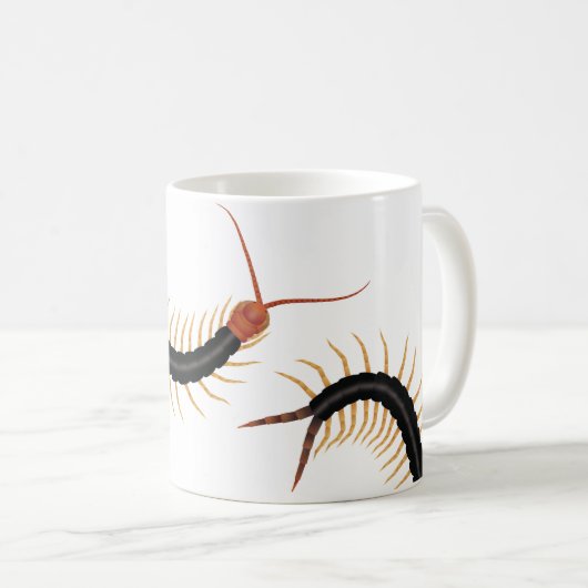 Mug Centipède dirigé rouge géant (Devant droit)