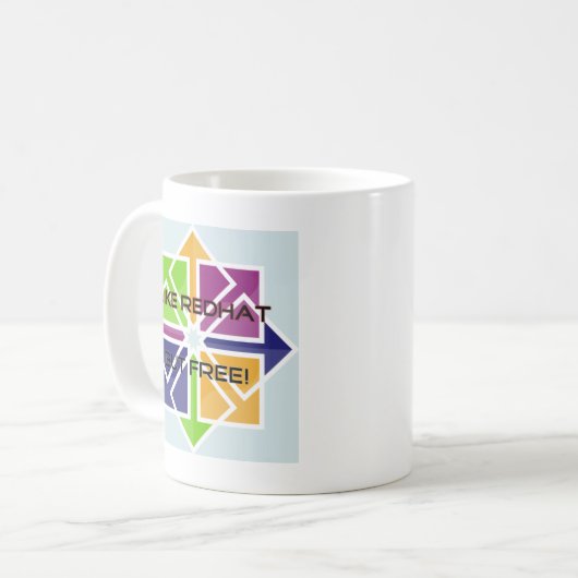 Mug CentOS - comme RedHat, mais LIBÉREZ ! (Devant gauche)