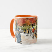 Mug Central Park, aquarelles, générées par l'IA, (Devant gauche)