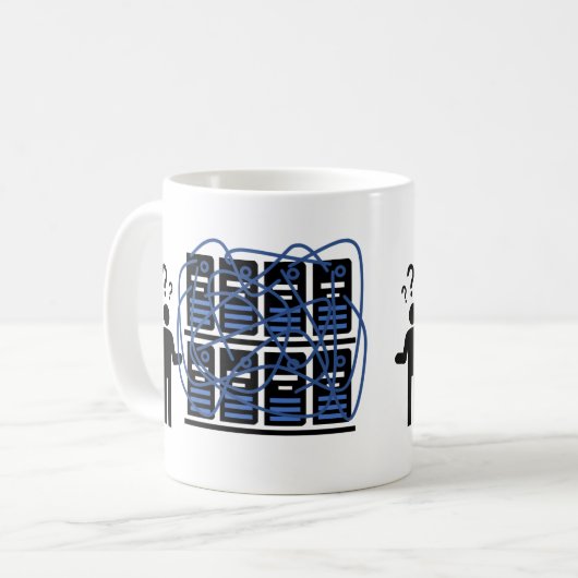 Mug Centre de calcul en réseau avec technologie inform (Devant gauche)
