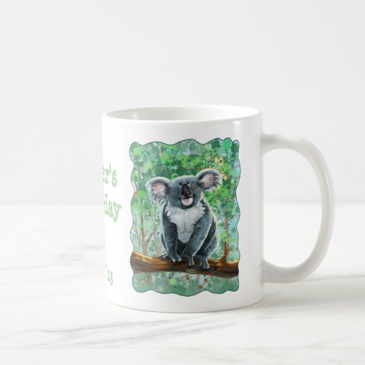 Mug Centre de la fête de l'ours de Cute Koala (Droite)