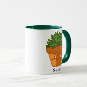 Mug Centre de table pot de plante succulente vert Colo (Devant droit)