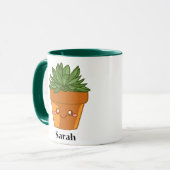 Mug Centre de table pot de plante succulente vert Colo (Devant gauche)