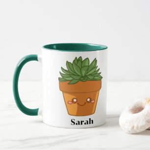 Mug Centre de table pot de plante succulente vert Colo