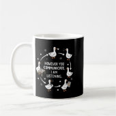 Mug Cependant Communication Écoute AAC SLP Drôle (Gauche)