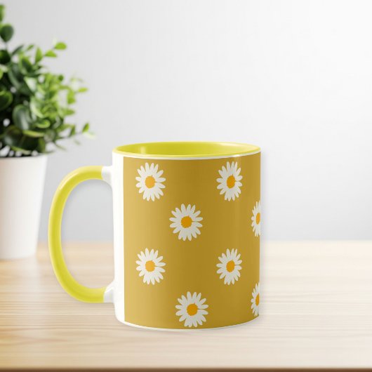 Mug Ceramic mug, Daisy coffee mug, tea cup
