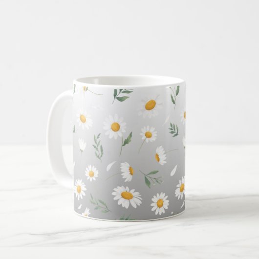 Mug Ceramic mug, Daisy coffee mug, tea cup (Devant gauche)