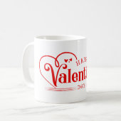 Mug Céramique café Mug-Valentine Coeurs (Devant gauche)