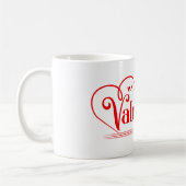 Mug Céramique café Mug-Valentine Coeurs (Gauche)